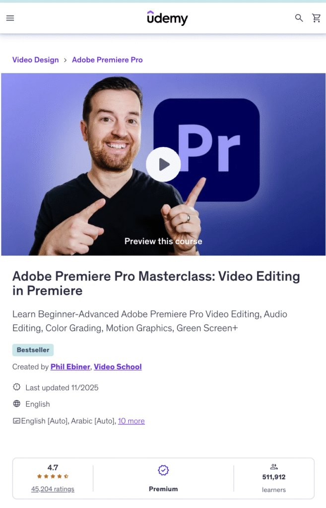 Coursera Adobe Certified Professional Video Design