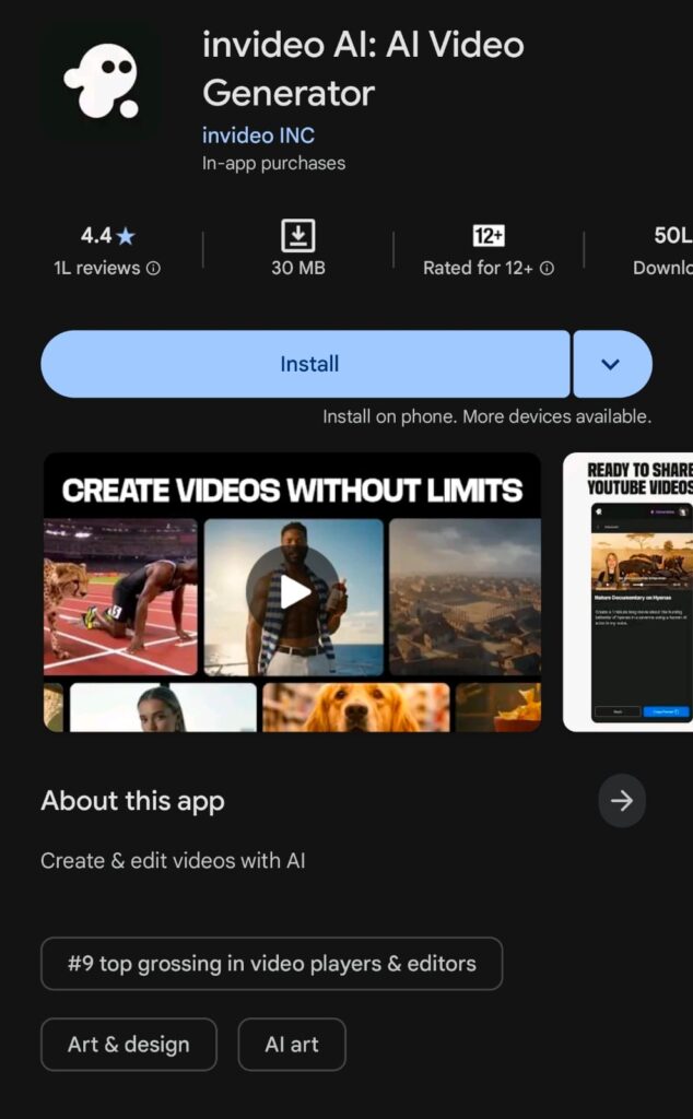InVideo interface best ai video editors 2025