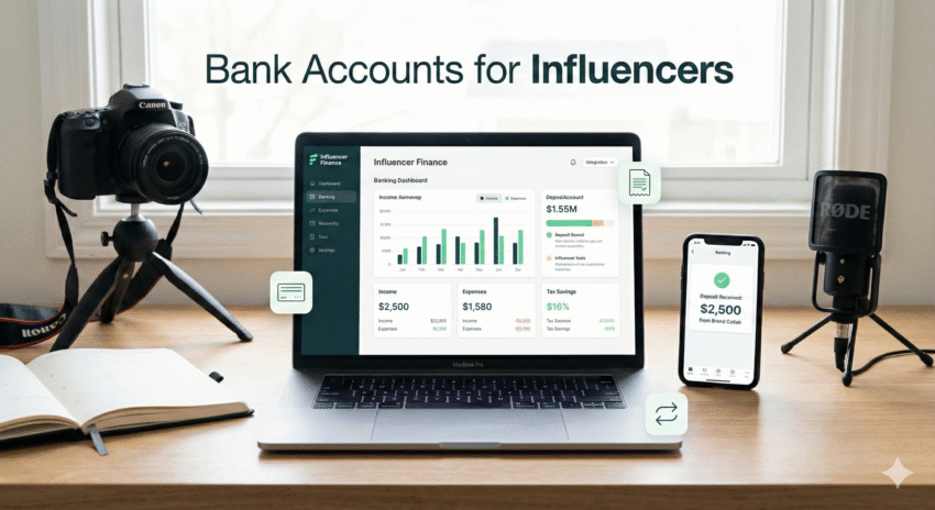 Bank accounts for influencers