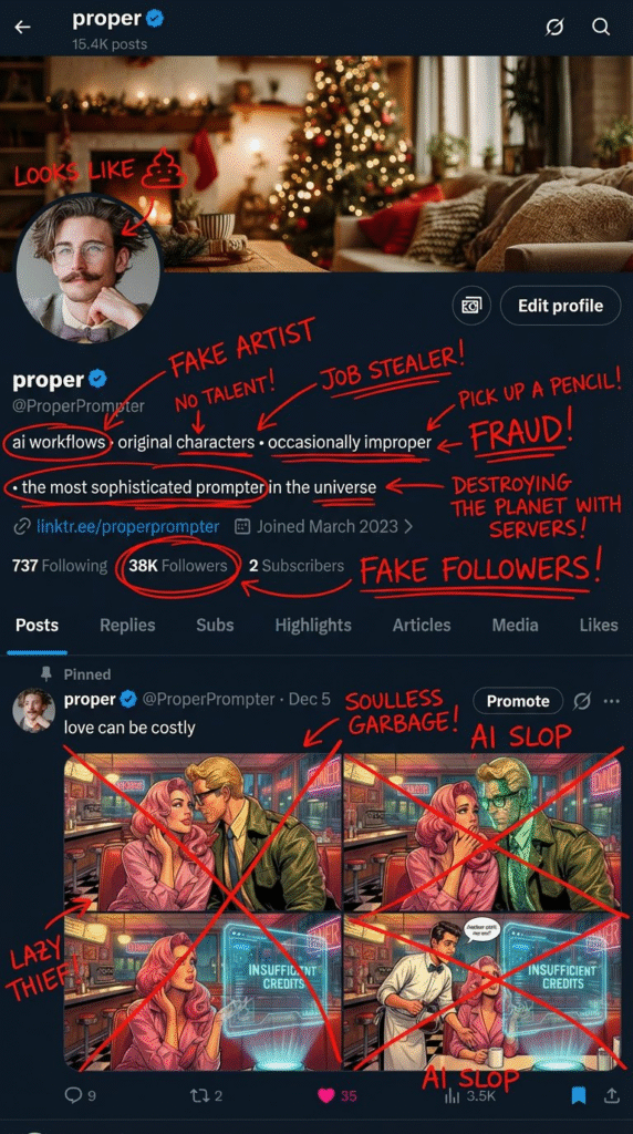 AI conspiracy scribble profiles